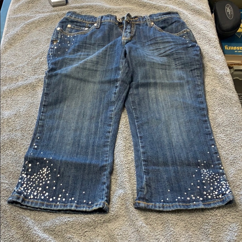 Vanilla Star jeans capris blouse size 5